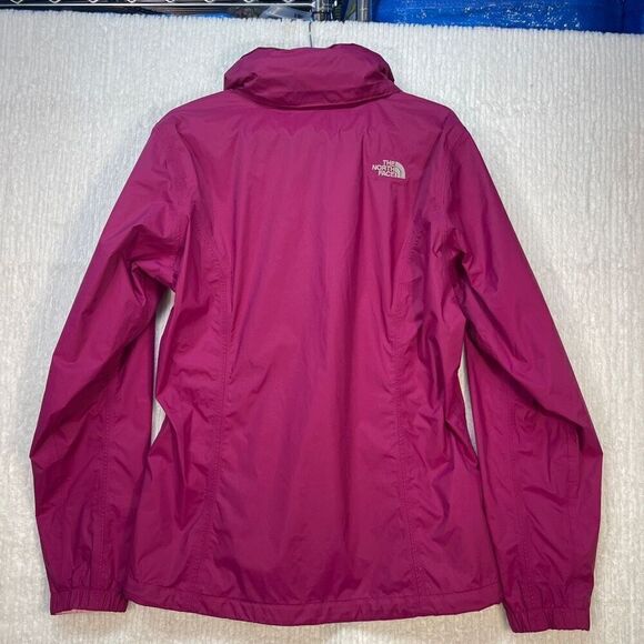 The North Face Pink Vented Zip Hyvent Windbreaker Hooded Jacket Size Large - Picture 8 of 13